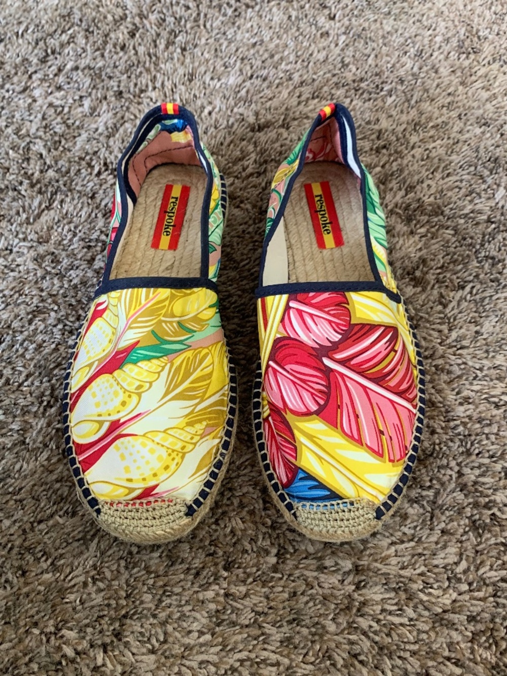Respoke  Espadrilles Tropical Handcrafted Made in Spain Hermes Shoes 38 or 7.5